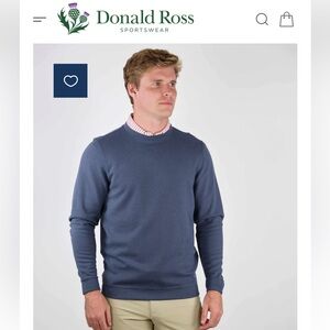 Men's Donald Ross Sport Oban Pullover Crew Neck.  New with tags!  Charcoal